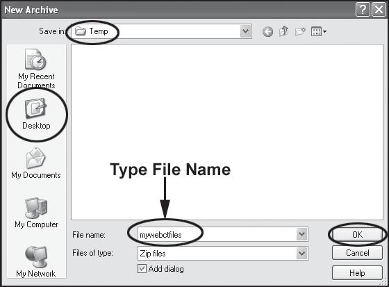 File Management Zipping a File 1. A more practical example of uploading files is to use a file compression program to zip all files allowing the files to be uploaded as one.