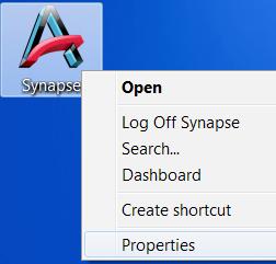 Synapse Property Settings There are many customisable workstation settings found in the Synapse Properties.