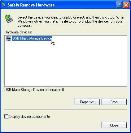 EN Safely Removing from a Computer After updating firmware or managing files using a PC, follow these steps to