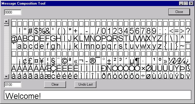 Editing Text with the Message Composition Tool If your operating system version is English and the message text you are editing is English then you may use your keyboard to type a line of text.