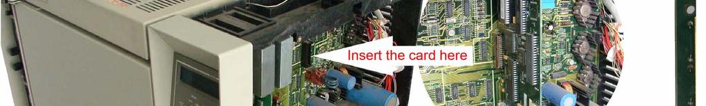 installed Unscrew and remove the right-hand panel of the chromatograph Remove the original INET card Set up the