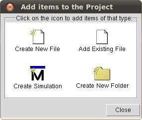 Enter the project name and select the path of the behavioral simulation directory as project location. (a) Enter project name and location (b) Add folders/existing files Figure 2.