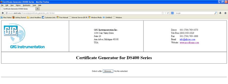 Creating Bump Test and Calibration Certificates or Reports Using The html Version Programs The DS400 software CD also includes html programs which will allow certificates and reports to be generated