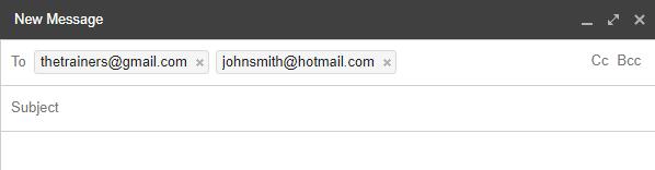 CC and BCC The default Gmail Compose Message screen includes a To: field and a Subject field, but what if you want to send the