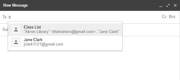 Using your Labels You can use this when replying to, forwarding, or composing a new e-mail message. From the to box, begin to type the first letter of the contact label.