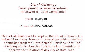 These changes to a plan via a permit amendment can still be made. Note additional plan review fees may apply. Please consult the Building Division by contacting 407.518.