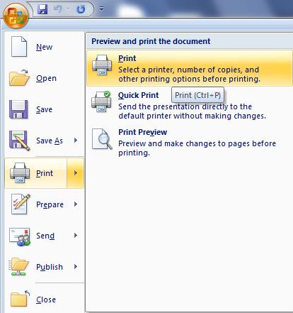 Menu Bar Office Button How to Save a PowerPoint File?