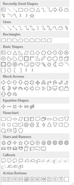 Shapes Charts Click on the Insert tab Hello World Tables