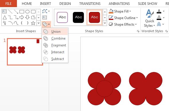 MERGING SHAPES New PowerPoint feature Combine shapes into one