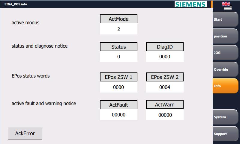 6 Operating the Application Example Figure 6-7: "Info" operator screen 6.1.3 System functions The system functions of the HMI can be accessed in the System operator screen.
