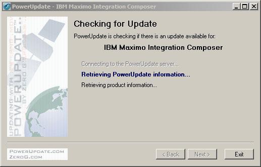 Welcome to PowerUpdate Dialog Box Upgrading to Integration Composer Release 6.2.1 c In the Welcome to PowerUpdate dialog box, click Next.