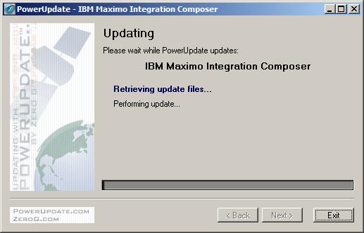 Upgrading to Integration Composer Release 6.2.1 Update Available Dialog Box e To retrieve updates, in the Update Available dialog box, click Next.