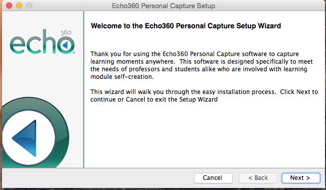 Choose Installer for EchoSystem Personal Capture (Mac OS X) to download the software.
