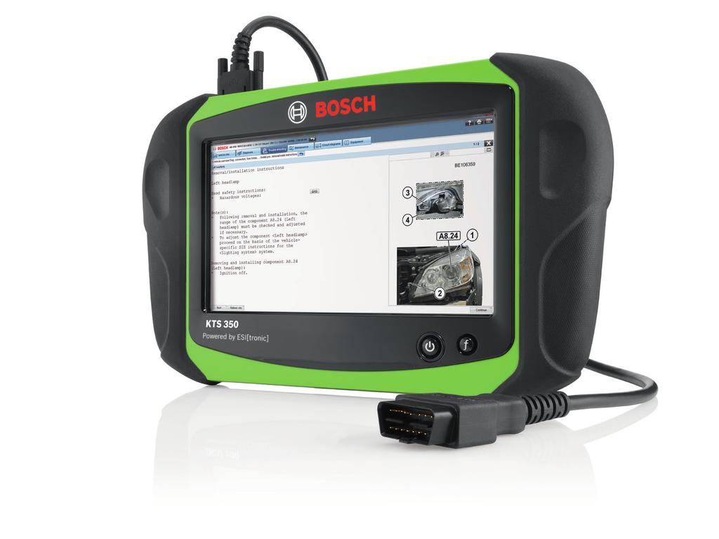 KTS 350: Advanced diagnostic technology in one compact device Each workshop wants a multifunctional tester which contains all the necessary tools for troubleshooting that makes everyday work easier