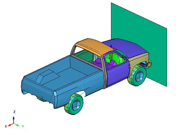 Background information Pre-processor, Solver and Post-processor used: Visual Crash PAM: To examine the truck model. Analysis (PAM-CRASH Explicit): To perform the explicit Finite Element analysis.