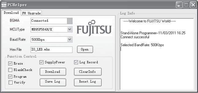 7.2 Use PC Helper Programmer Upgrade FW Figure 19 Tool Interface Step: