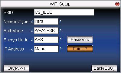 WI-FI Static Information Setup If your Device must use Static Information then you will need to add that information to