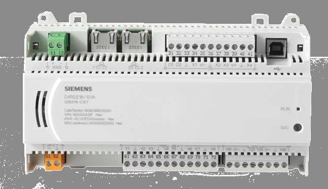 effective, scalable configuration. The Core The Siemens DXR controller is the core of the Total Room Automation offering. HVAC applications come preloaded (e.g. VAV, FCU, Heat Pump, Chilled Beam, Lab space, etc.