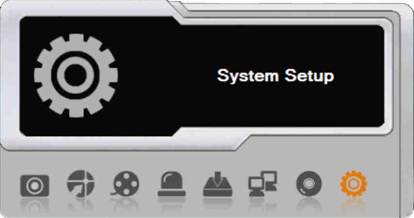 4-7. System Setup ICON DVR NAME Display name for application software log remotely into the