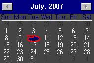 Stand-alone DVR Instruction Manual 1 Status window (Play mode, Date, Time) It indicates the play mode, date and time. [Fig. 8-34 Status window] 2 Calendar It shows the date currently being replayed.