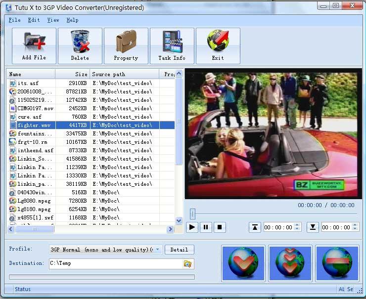 Tutu X to 3GP Video Converter Tutu 3GP Video Converter is a professional mobile phone 3GPP / 3G2 / 3GP video converter tool, which supports popular phone / 3G2 / 3GP video formats with simple
