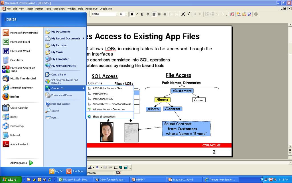 Database-Enabling File-Based Tools DBFS allows access to files