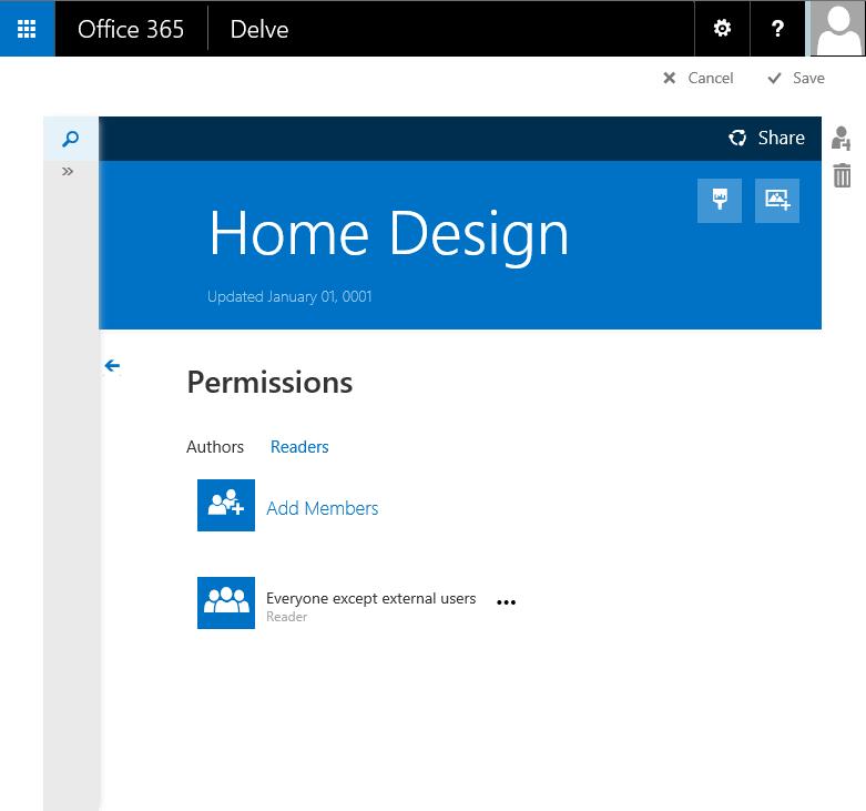 SharePoint model underneath Simplified experience Permissions set at