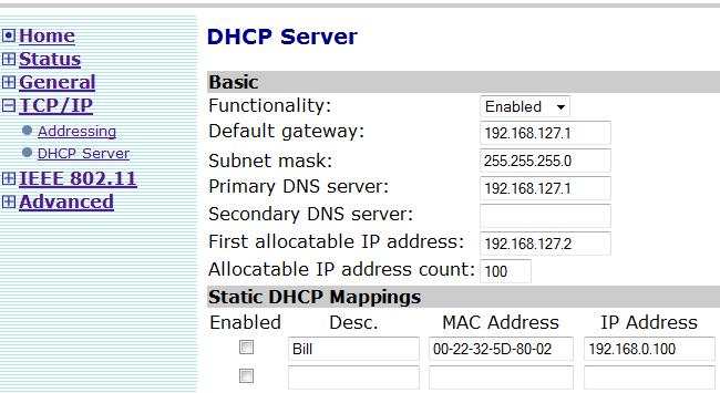 9 Technical Implementation Ø TCP/IP DHCP Server Functionality: Enabled Default gateway: 192.168.127.1 Subnet mask: 255.255.255.0 Primay DNS server: 192.168.127.1 Make sure your setting is identical to the figure 2-7.