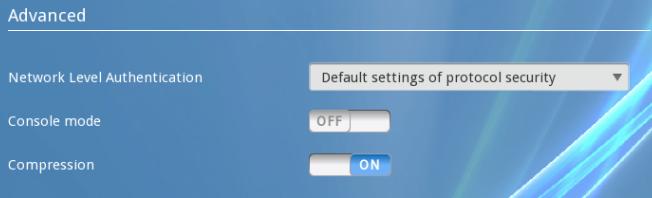 Modify the settings of "Advanced".