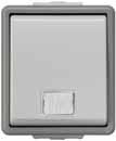 Switches and pushbuttons Two-way switches, according to workplace regulations Supplied with clear windows Neutral and with "Light" symbol Incl.