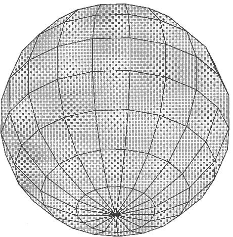 Figure 7. A representation of the spherical illumination coordinate system used in Illuminator runs.