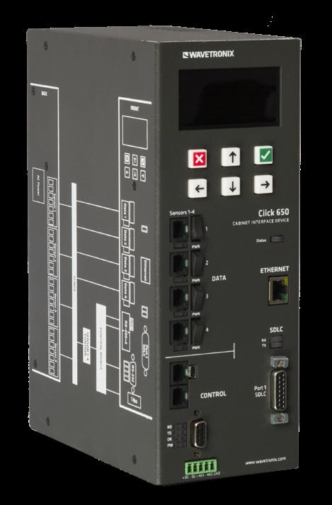 Cabinet Interface Device Click 650 The Click 650 provides streamlined communication for SmartSensor Matrix and Advance to traffic controllers in one compact case.