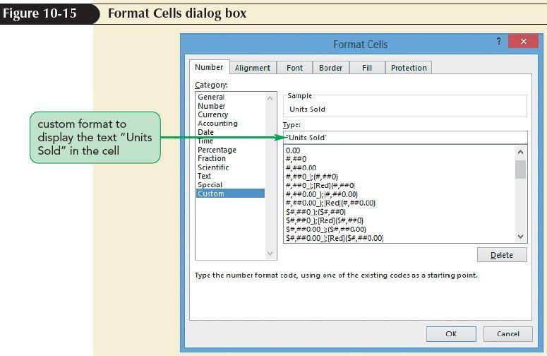 Working with Data Tables Formatting the Result Cell You can hide a cell value using the custom format text, where text is the text you want