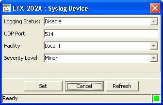 Chapter 3 Configuration Management Figure 3-37. Syslog Device Dialog Box 3. Fill in the fields, as described in Table 3-20.