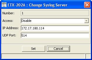 Chapter 3 Configuration Management Figure 3-39. Change Syslog Server Dialog Box 5. Fill in the fields, as described in Table 3-21.