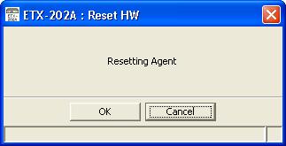 Chapter 3 Configuration Management 3.3 Additional Tasks This section explains how to reset the agent and the configuration. Resetting the Agent RADview-EMS/NGN allows you to restart the ETX-202A unit.