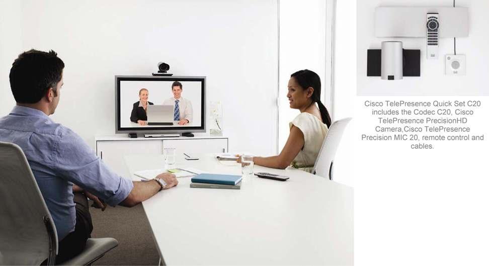 Cisco TelePresence Quick Set C20 The Cisco TelePresence portfolio creates an immersive, face-to-face experience over the network empowering you to collaborate with others like never before.