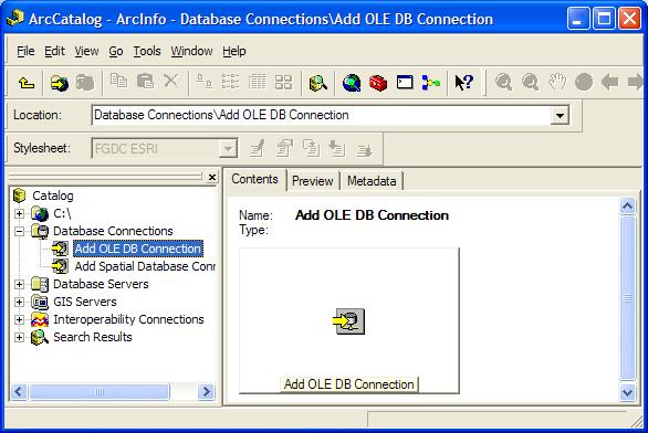 8 IMPORTING ODM DATA INTO ARC GIS This section illustrates how we can connect to SQL Server 2005 database from ArcGIS.