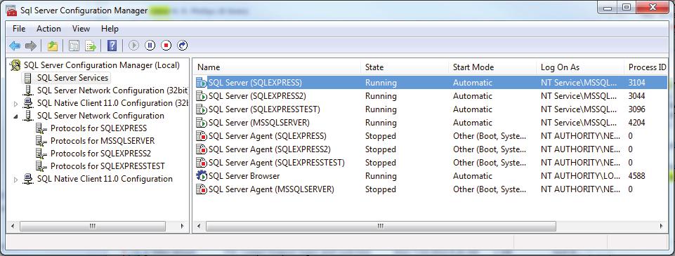 Be sure that SQL Server (Instance Name)