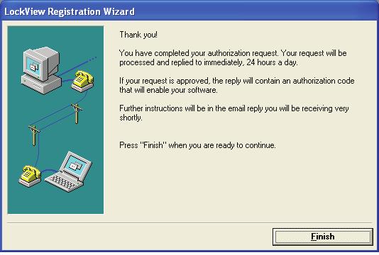 SOFTWARE LICENSING - REGISTRATION WIZARD continued Click Finish to
