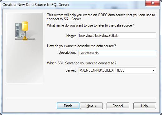 CONFIGURING LOCKVIEW FOR SQL continued 6.