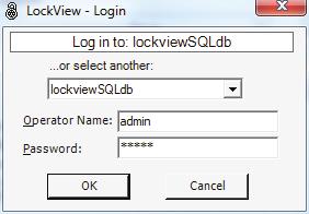 Lockview5/5Pro in this example is the default Access Database that was created with