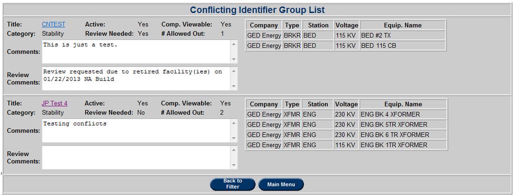 One Company can be chosen from the drop down per search. One Station can be chosen from the drop down per search. Name of Gen Unit can be chosen.