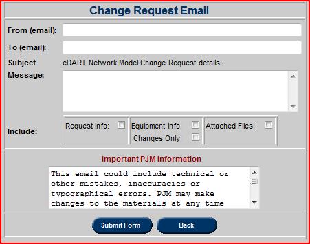 If the checkbox under Email is checked and the Email button is pressed, the following window will be displayed. The user should put his/her email address in this field.