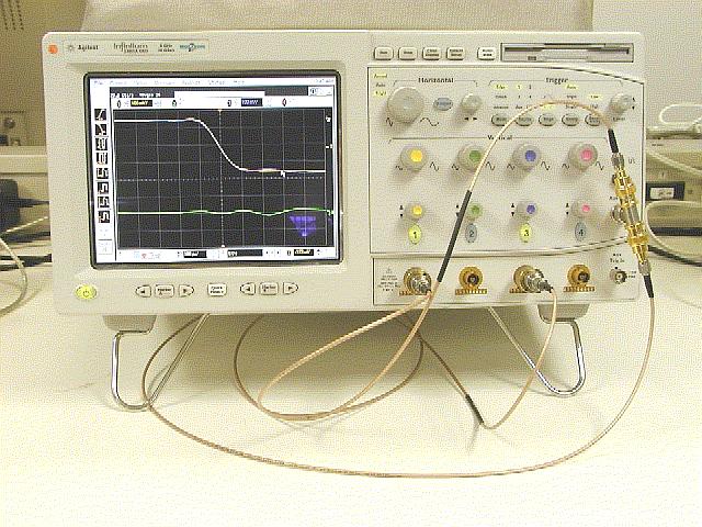 A Calibrating the Digital Storage Oscilloscope SMA Tee on Aux Out Channel 1 Channel 3 Figure 144 De-skew Connection.