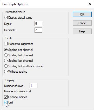 Next, click on the Scaling button at the bottom of the properties dialog. Change each channel to an appropriate scale. For this example, I used 0.00 