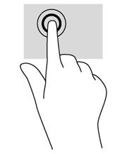 Use one finger to tap an object on the screen to