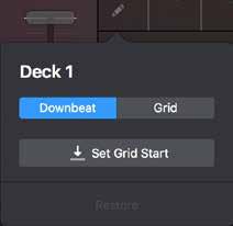 5.3.3 Adjusting incorrect beatgrids Occasionally, djay Pro will analyze a track s beatgrid incorrectly, and might need manual editing. This is a simple to do. 1.