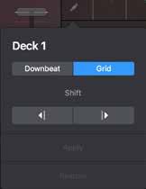 If the downbeat is incorrectly placed, find the right location, and in the downbeat tab, tap Set Grid Start to reset it. 4.