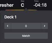 5.5 Key lock and changing key In djay Pro, you can keep your music from changing pitch as you increase the tempo by using Key lock.